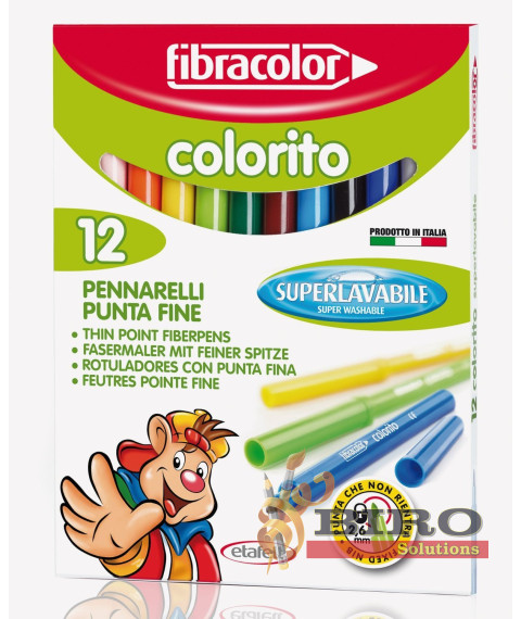 Carioci 12 culori FIBRACOLOR